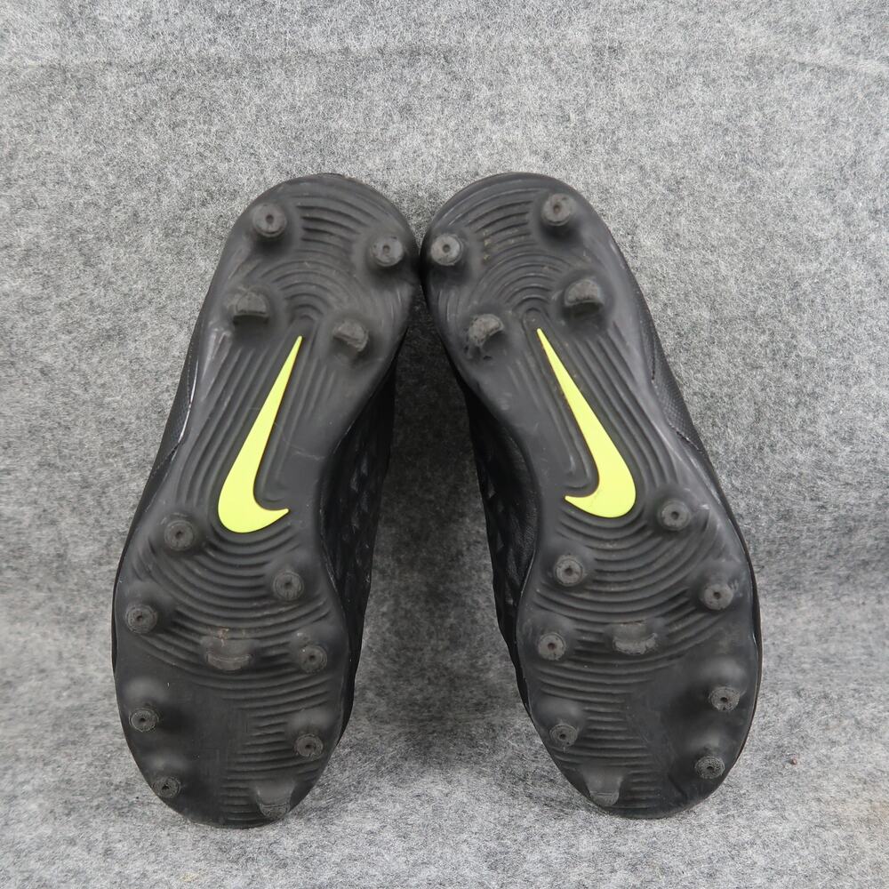 Nike Shoes Kids 2 Soccer Cleats Jr Tiempo Legend 8 Club MG Black Volt Lace Up - Picture 10 of 12